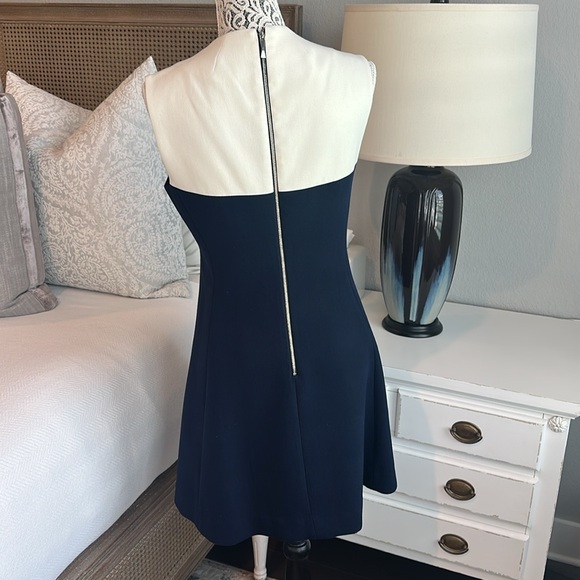 Kate Spade A‑line Color Block Dress in Navy and White - Picture 6 of 9